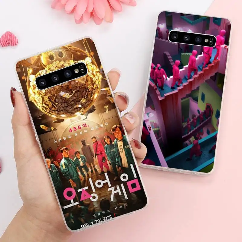 

0 Korean Drama Squid Game Phone Case Transparent For Samsung Galaxy A S Note 9 10 51 50 71 70 80 20 21 30s ultra plus