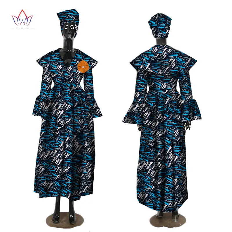 Autumn Long dress for women Dashiki plus size elegant women Clothes Traditional Clothing casual long Party Dress 6xl WY2321