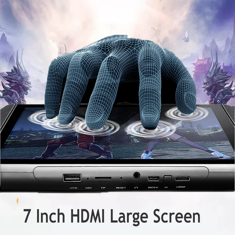 Игровая консоль с сенсорным экраном HD 7 дюймов поддержка записи беспроводной