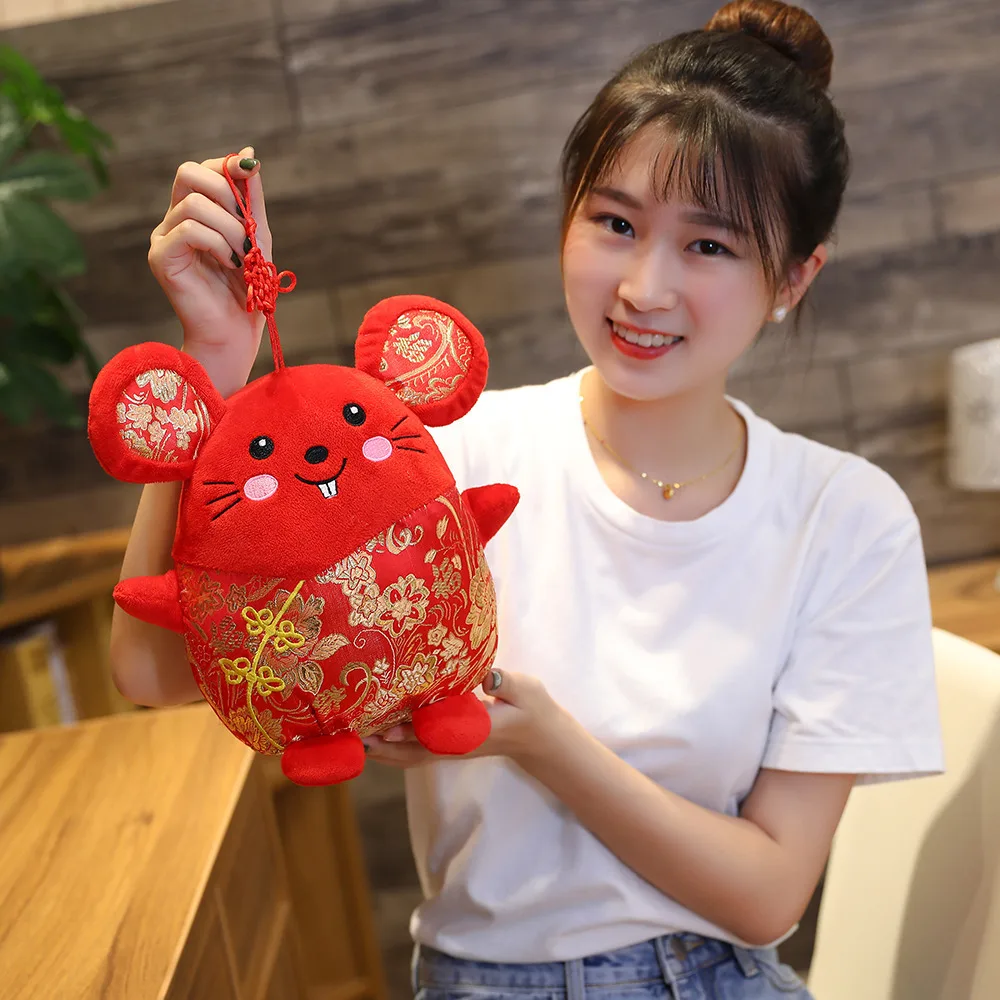 Плюшевая игрушка год талисман крысы 2020 Праздничная Новая династия Тан Фортуна