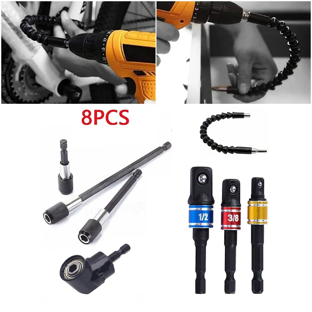 

Drill Adapter 8-piece electric drill accessories Adapter Steel Nnovation
