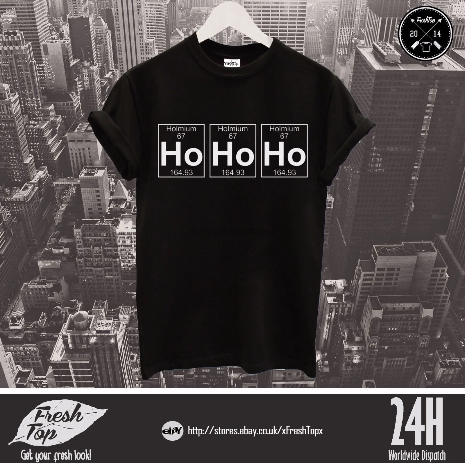 Ho горячая футболка Санта Клаус Merry Christmas Снеговик Олень химия наука 100% хлопок Топы