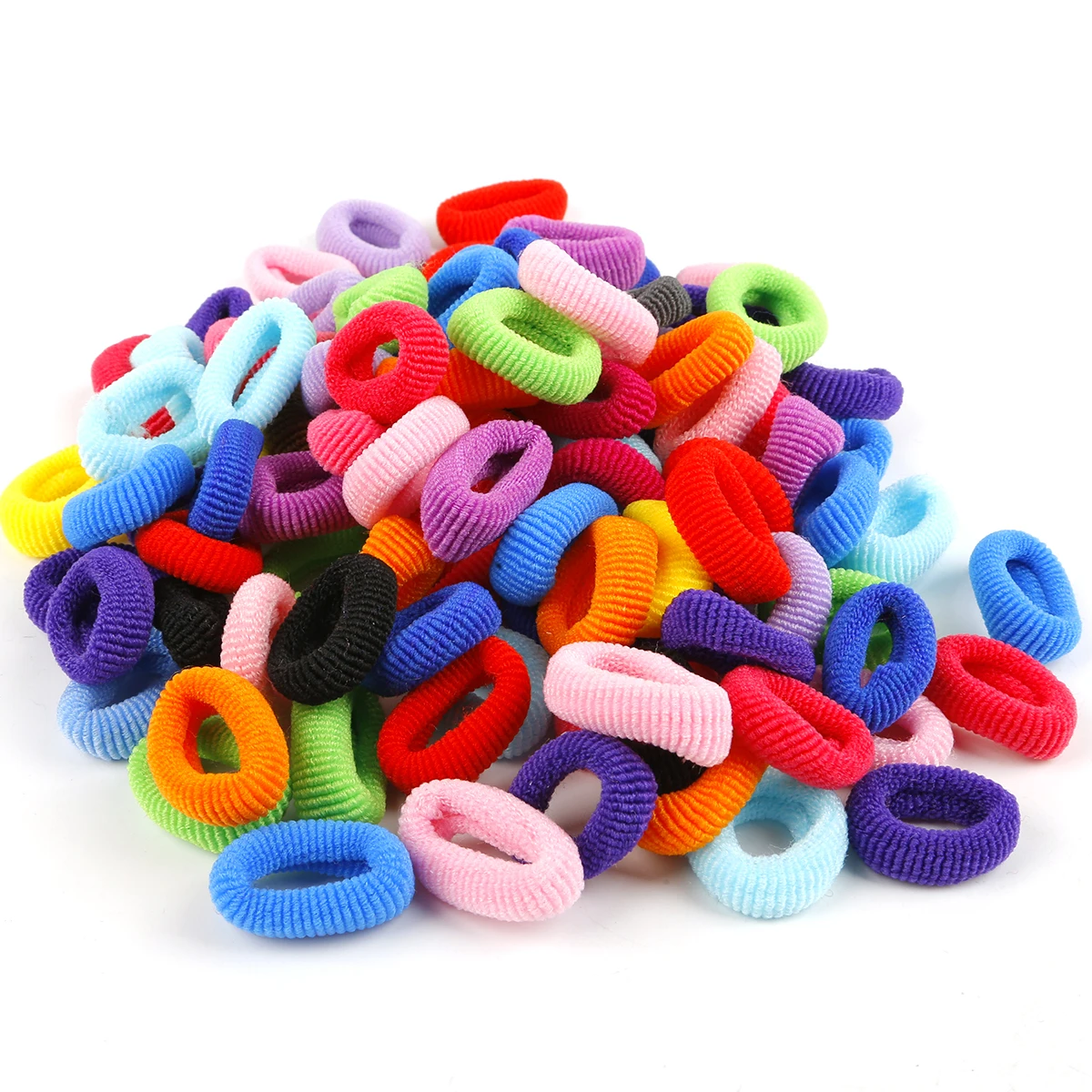 2.5cm 100pcs 40/100 шт. для девочек маленькое кольцо нейлон резинки для волос хвост держатель резиновый трос резинка для волос галстук Резинки Детские аксессуары для волос Головные уборы - Цвет: 2.5cm 100pcs