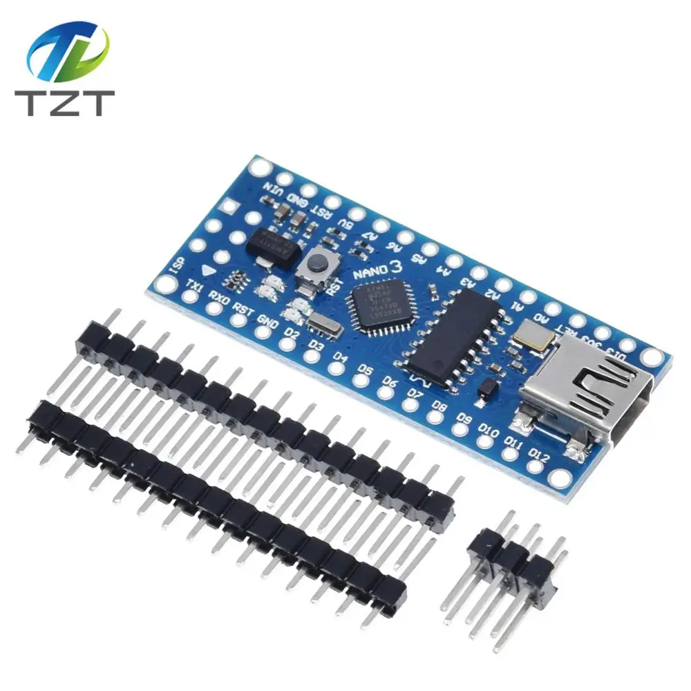 Мини-usb с контроллером загрузчика Nano 3,0 совместимый для Arduino CH340 usb-драйвер 16 МГц NANO V3.0 Atmega328 MCU - Цвет: NANO 328P-MCU