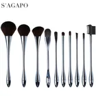 S'AGAPO 510 шт., набор кистей для макияжа, тени для век, бровей, губ, консилер, румяна для профессионального лица, косметический инструмент для макияжа