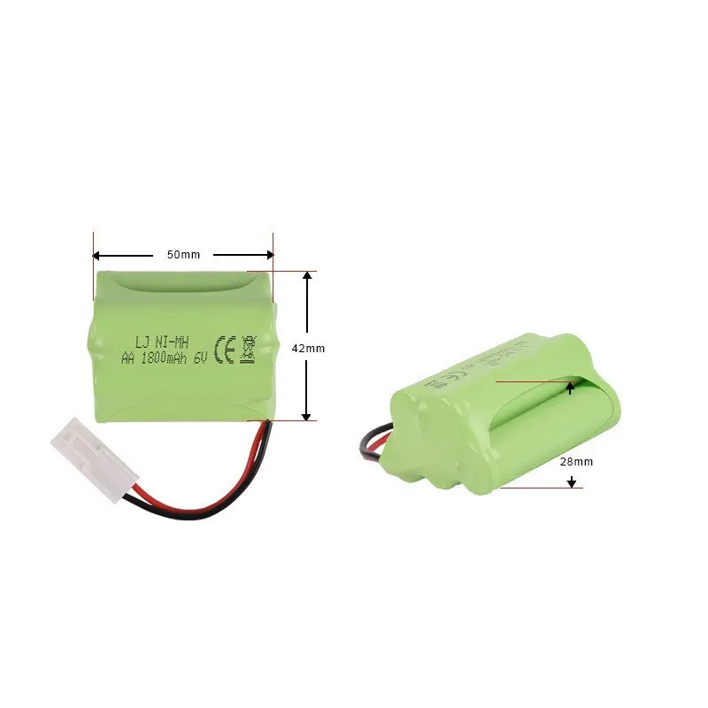 

1800mah 6v Rechargeable Battery For Rc toys Cars Tank Truck Robots Gun NiMH Battery AA 6v 700mah Batteries Pack For Rc Boat 2PCS