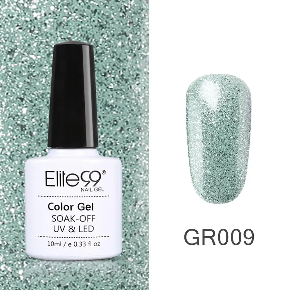 GR009 Elite99 Vernis Полупостоянный 10 мл Светодиодный УФ-гель замачиваемый пурпурный цвет светодиодный лак для ногтей нужна лампа отверждения Гель-лак - Цвет: GR009