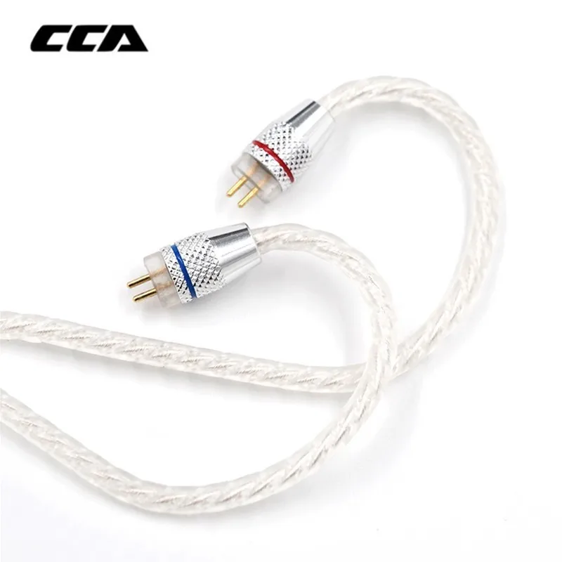 CCA посеребренный обновленный кабель 3,5 мм аудио кабель 4 ядра 2 Pin кабель для наушников Diy для Cca C10/c16/c04/KZ ZS3 ZS6 ZSA