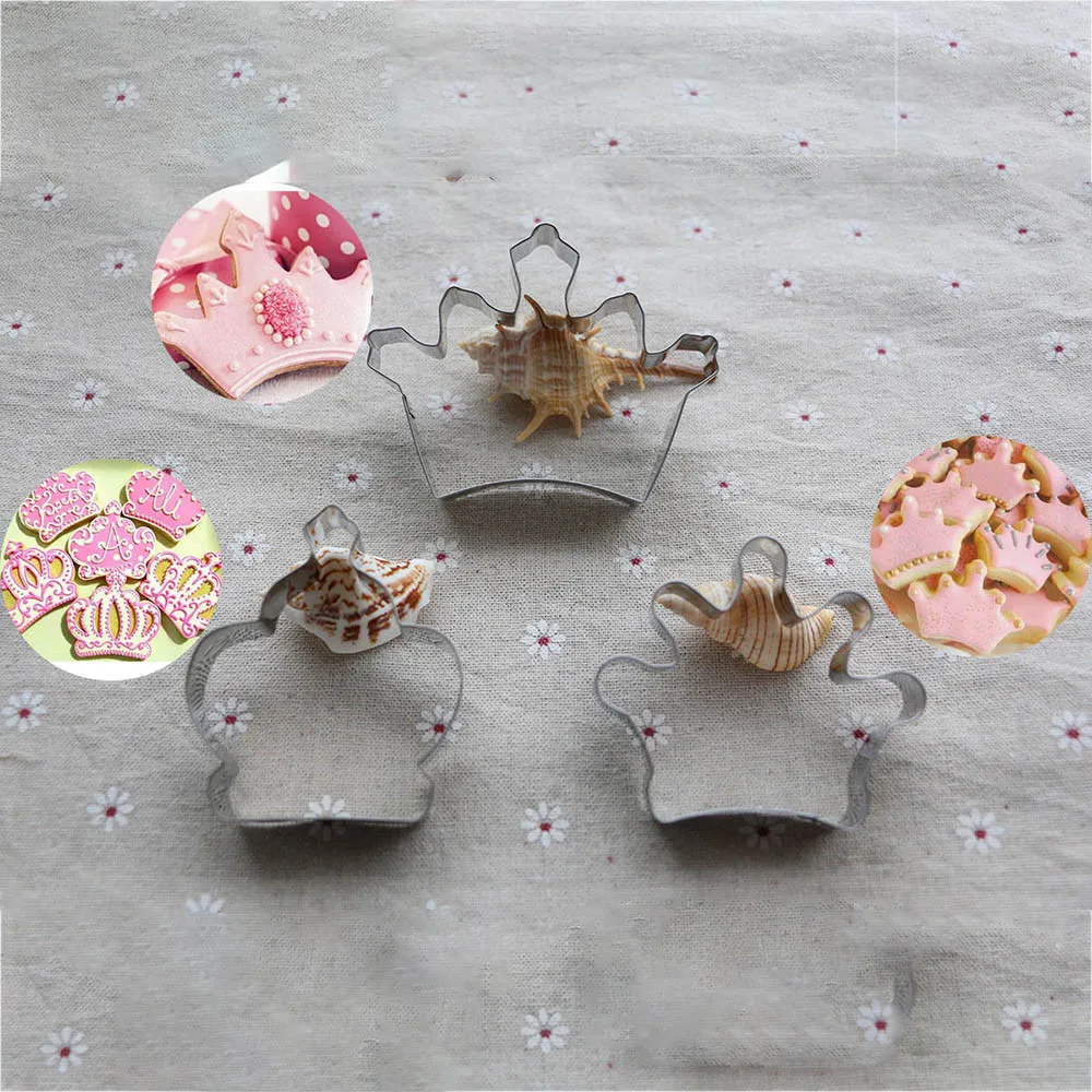 3 шт. Нержавеющая сталь уникальный Корона принца принцессы трафареты для нарезки