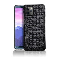 for iphone 7 8 plus 11 xr xs max pro genuine leather cowhide phone case case half pack crocodile skin bone pattern