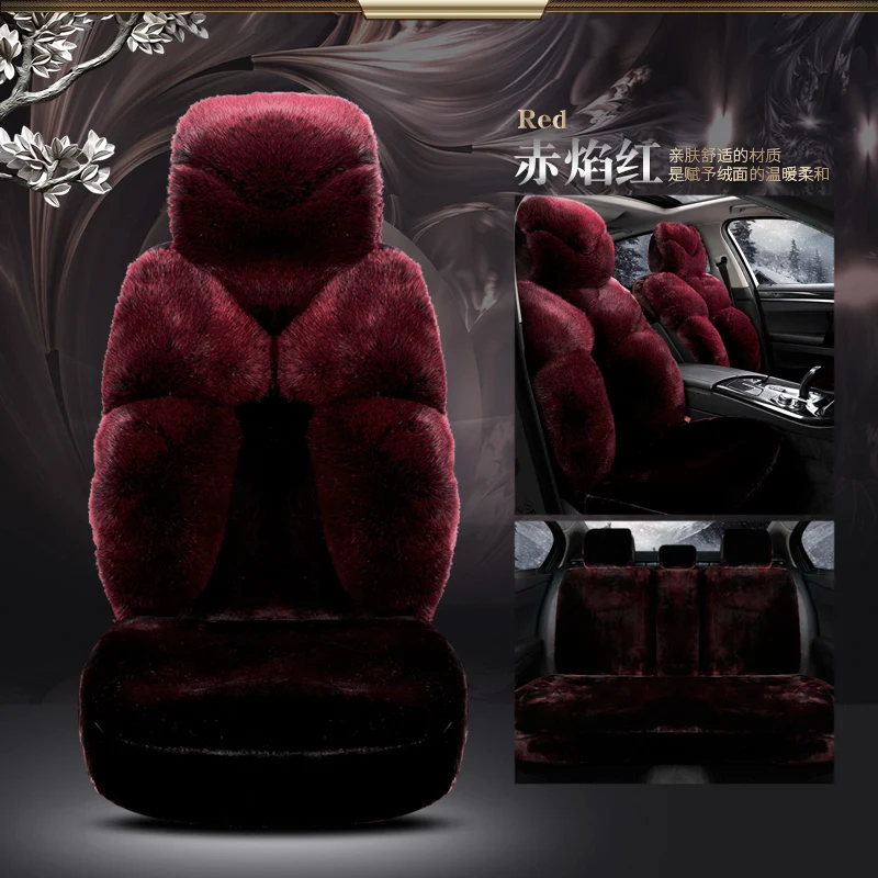 

Car Seat Cover Fur Fabric Cloth Keep Warm Front/Rear Vehicle Cushion Not Moves Universal Non-Slide For Opel Corsa X2 X45