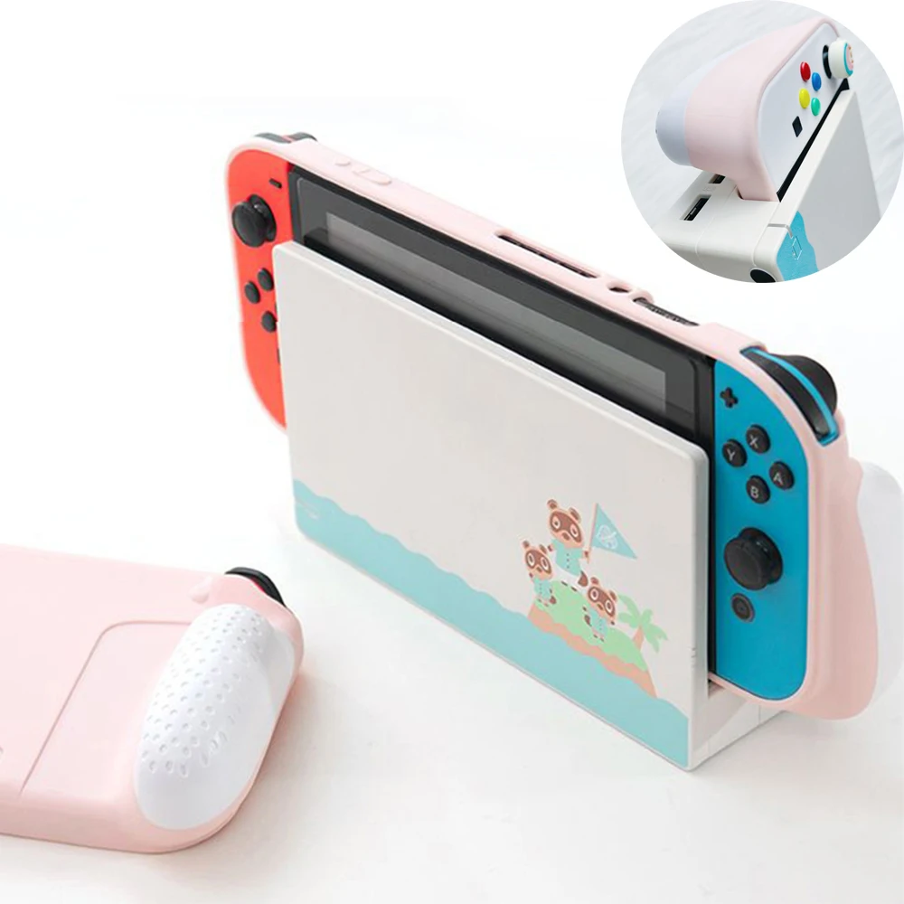 

Pink Maiden For Nintendo Switch Shell TPU Hard Cover Housing NS Full Cover Shell Grip Box Protective Case For Nintendo Switch