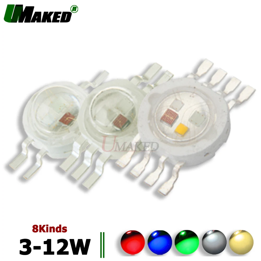 Светодиодная лампа UMAKED высокой мощности RGB COB EPI LED S 30mil SMD chips RGBW RGBWW Color 1W 3W