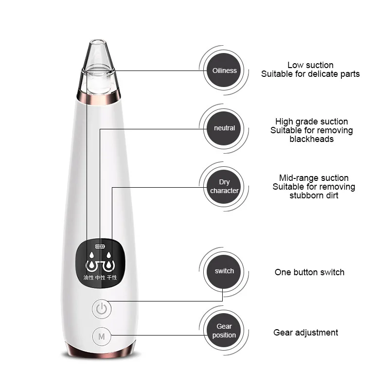 Аккумуляторная электрическая машинка для очистки пор устройство удаления кожи с