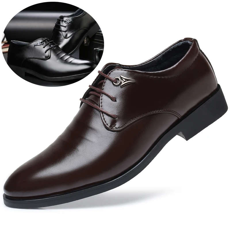 

New Holfredterse Formal Casual Leather Black/Brown Men's Oxfords Business Fashion Quality Cowhide Retro Lace up Dress Shoes 2213