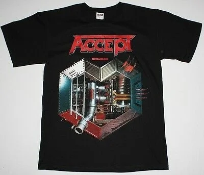 

ACCEPT METAL HEART UDO HEAVY METAL BAND RUNNING WILD RAGE NEW BLACK T-SHIRT