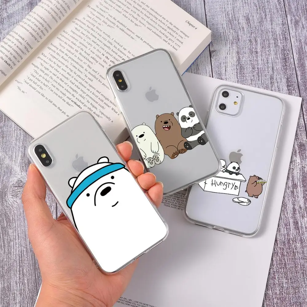 Чехол для iPhone X Xs Max XR 11 Pro с рисунком забавного медведя из мультфильма чехлы 8 7 6 6S