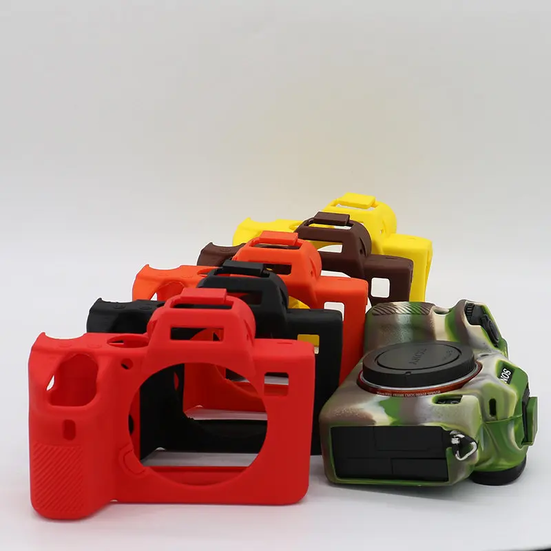 Силиконовый кожаный чехол для камеры брони защитный Sony A7 III / A7R A7M3 A7RM3 IV A7RM4|Сумки