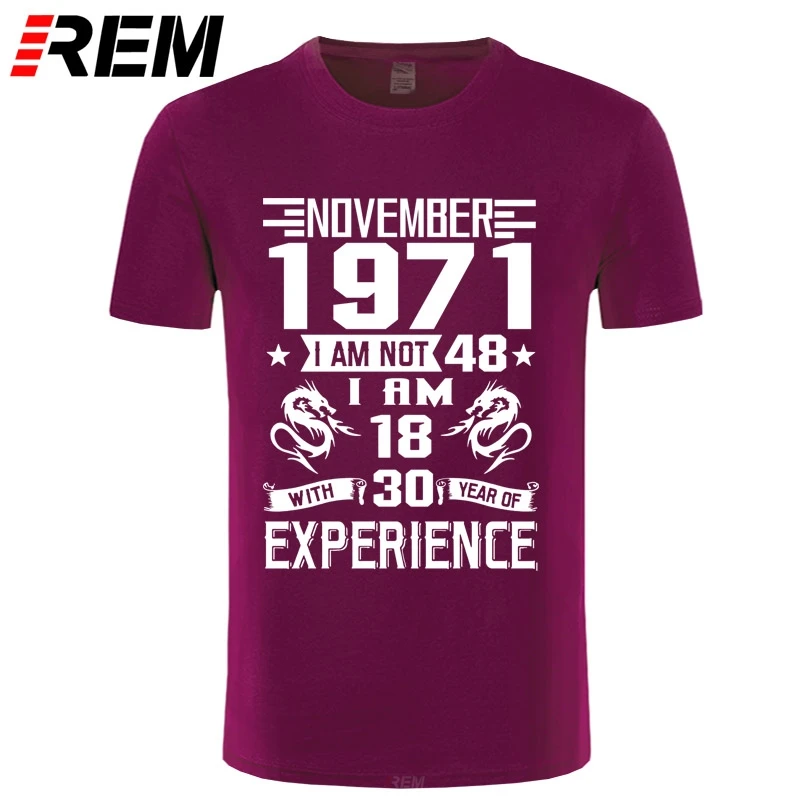 REM ноябрь 1971 года Мужская футболка с коротким рукавом принтом Повседневная мода