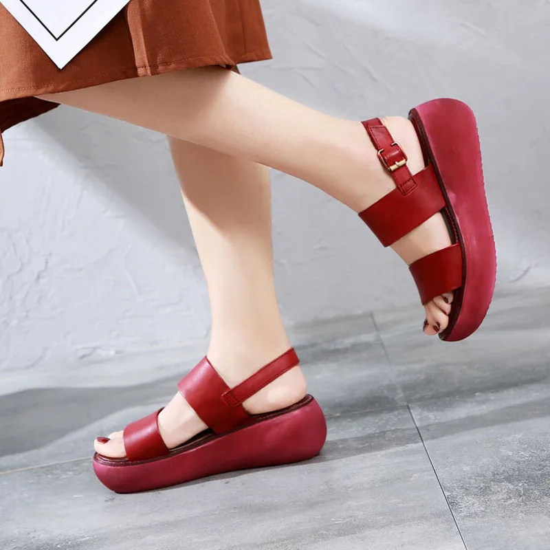 Сандалии DRKANOL женские летние из натуральной кожи босоножки-гладиаторы на