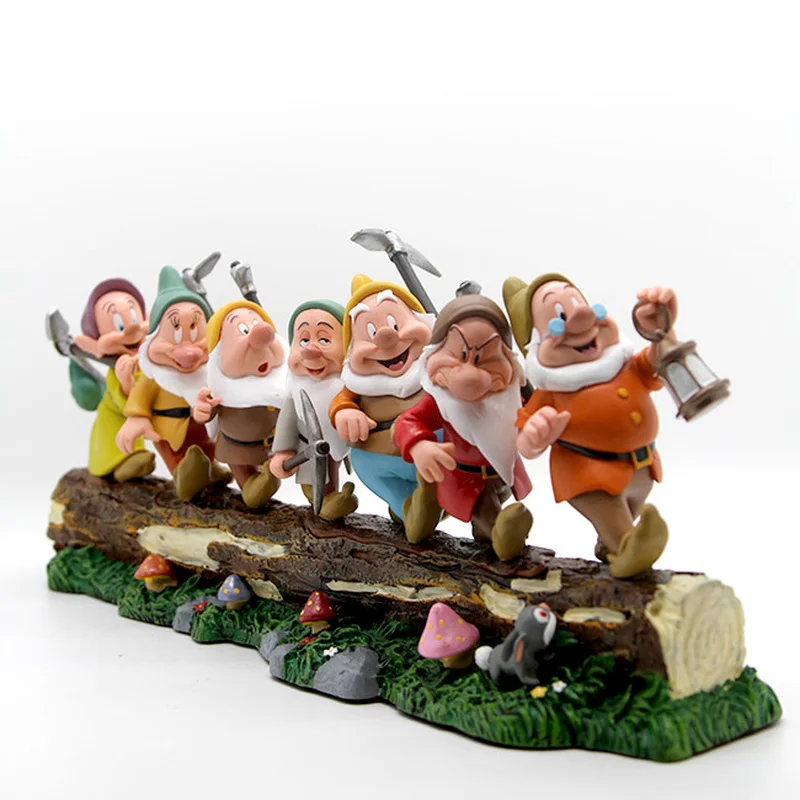 

Disney Seven Dwarfs Doll Ornaments Kawaii Movable Joints Action Figures Vinyl Limited Collection Toys for Kids Christmas Gifts