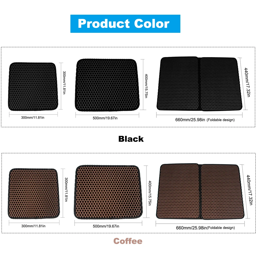 Коврик для кошачьего туалета в виде сот двухслойный моющийся складной поднос из