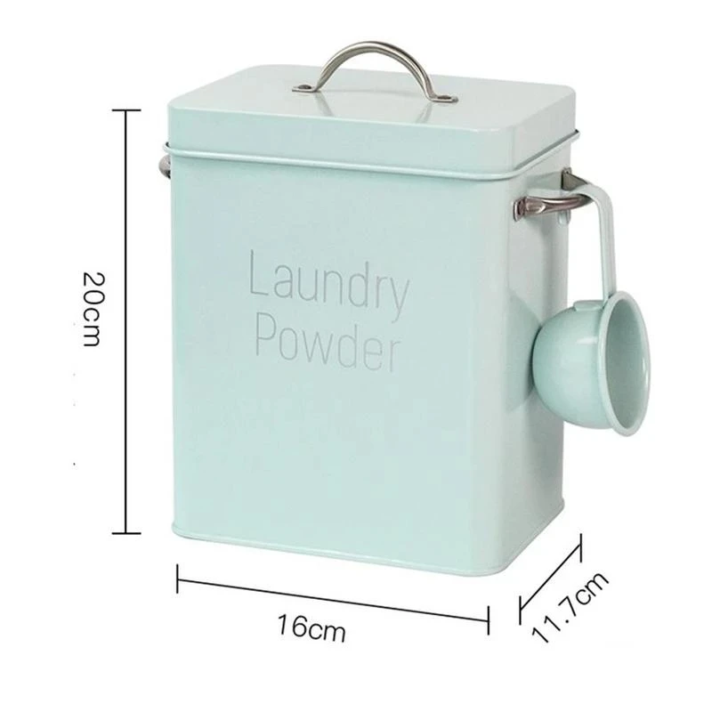 

Nordic Ins Style Square Rice Flour Storage Box Household Sealed Thickened Grain Jar Moisture-Proof Pet Food Container with Spoon