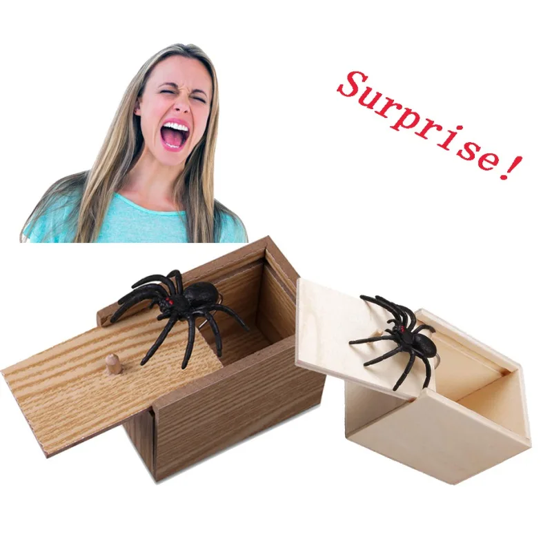 

Новинка, имитация паука, игрушки, искусственный паук, деревянный сюрприз, пугающая коробка, шутка, розыгрыш, чехол, забавная игрушка для ужас...