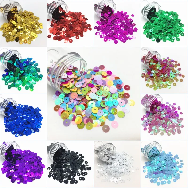 

800pcs 6mm Loose Round Sequins PVC Sequins Paillettes Crafts for Sewing Decoration DIY Women Clothes Accessories Lentejuelas