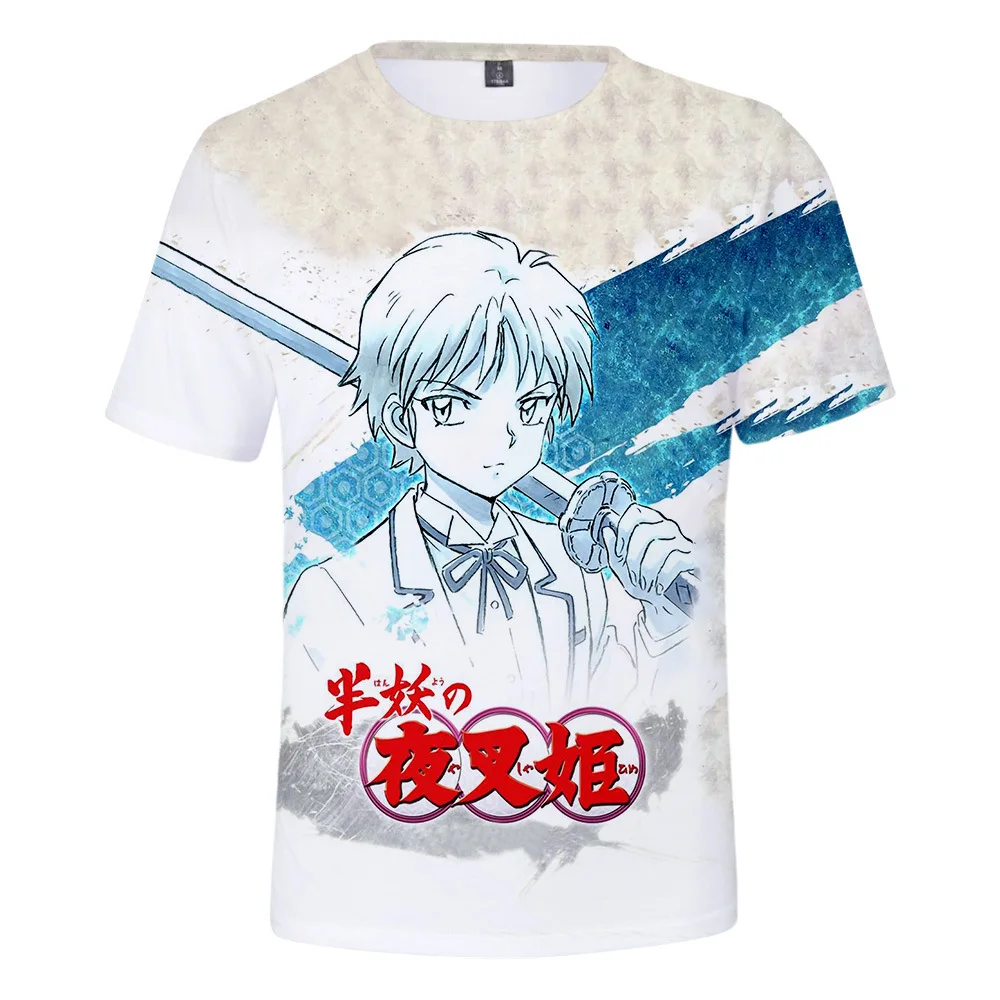 

2021 New Anime Inuyasha 3D Print Summer T-shirt Fashion Casual Short Sleeve Women/men/kids O Neck Casual Harajuku Clothes
