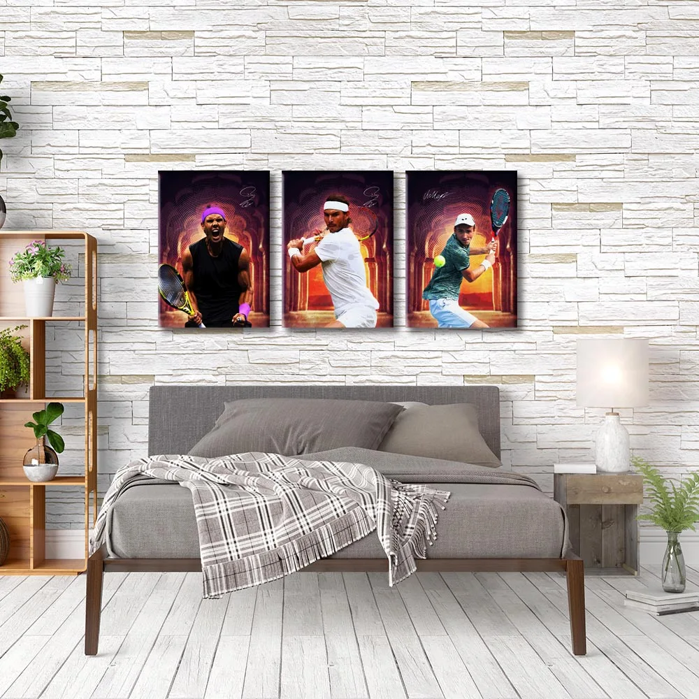 

Canvas Painting Novak Djokovic Posters and Prints Wall Art Picture for Living Room Decor No Frame