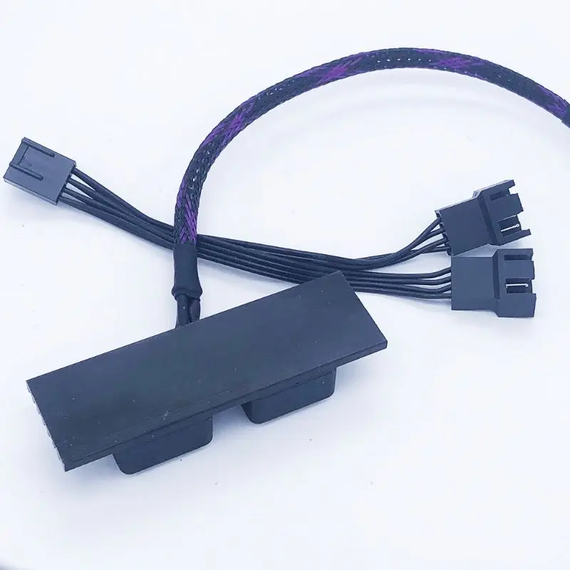 

M.2 NVMe Heatsink SSD Solid State Drive 2280 Cooler Dual Cooling Fan with Thermal Pad Cooling Fin Adapter Cable