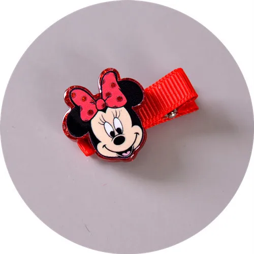 2 шт. Микки Минни галстук-бабочка волнистые ПВХ Мультяшные заколки для девочек