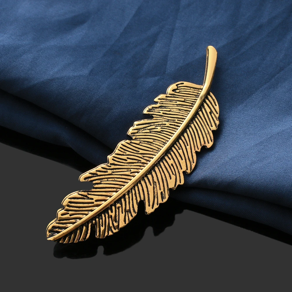1 шт. модные женские заколки для волос с листьями и перьями металлические