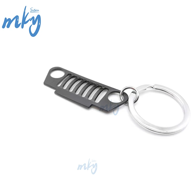 1 шт. брелок-гриль из нержавеющей стали металлическое хромированное кольцо для Jeep