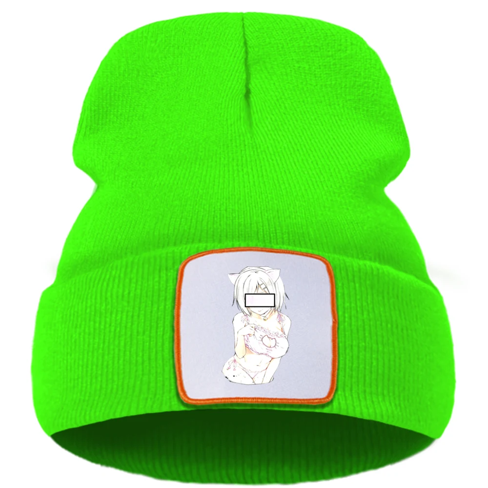 Сексуальная японская Милая Зимняя кепка Waifu с принтом для девочек 2020 уличная мода