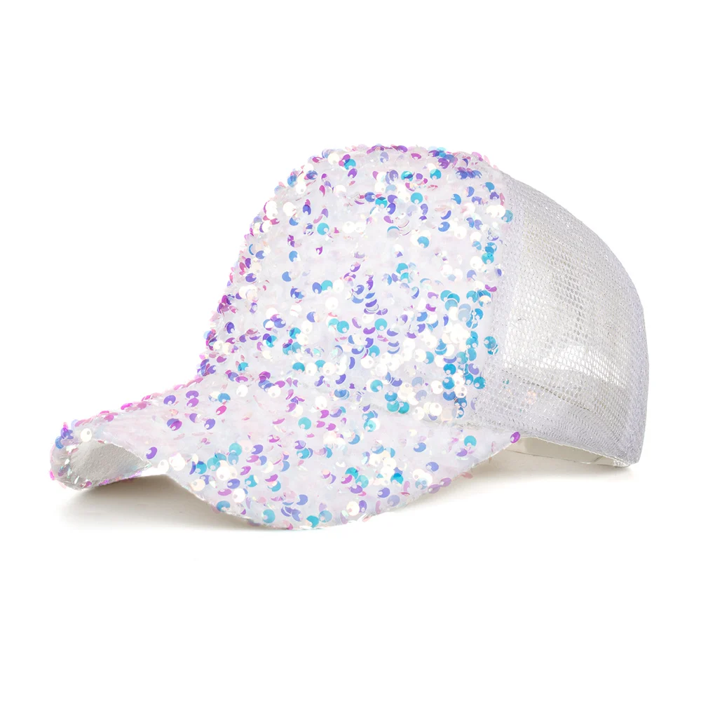 New Shiny Baseball Cap Women Summer Breathable Mesh Trucker Caps Bone Gorras Mujer Sun Hat Streetwear Hip Hop Hats Dropshipping