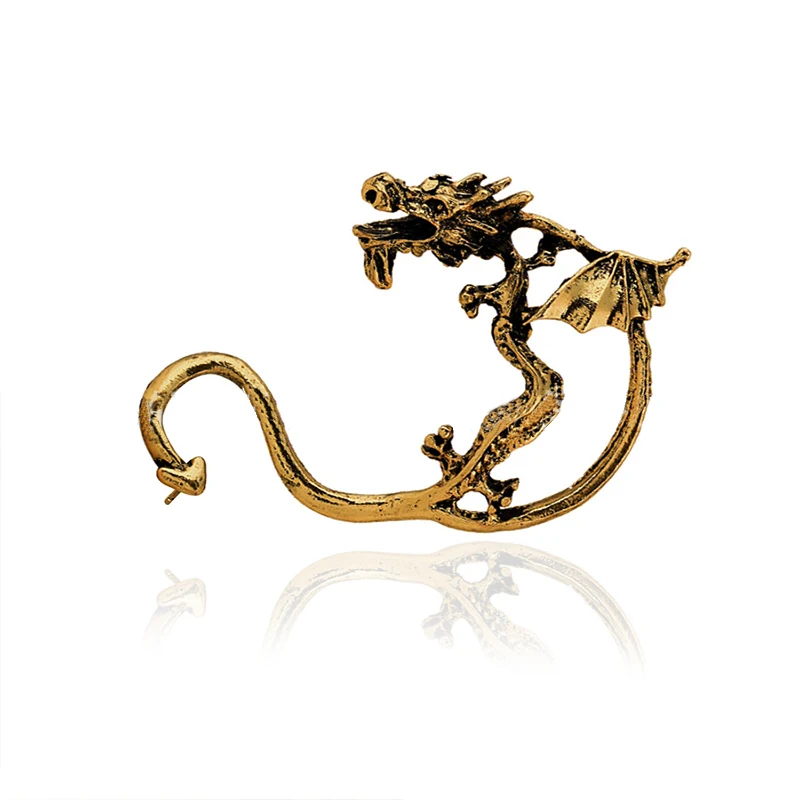 2020 горячая Распродажа готические Модные Ретро В Форме Дракона u-образный d клипсы