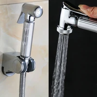 brass toilet bidet sprayer kit chrome hand bidet faucet for hotel wc bathroom handheld sprayer shower head tap self cleaning