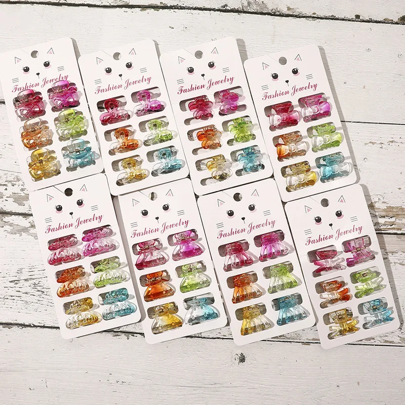 

Заколка для волос однотонная женская, маленький зажим для волос с бантом, модные аксессуары для волос