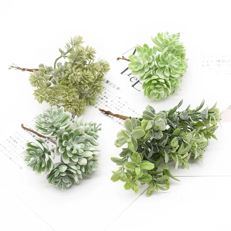 Искусственные растения 6 шт. сосновые иглы суккулентные домашние декоративные