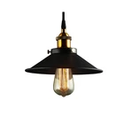 Промышленная ветряная Ретро сельская маленькая люстра, креативная одиночная черная балка, подвесной абажур, украшение в стиле лофт