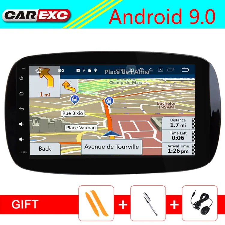 9 дюймов Andorid 0 Автомобильный плеер стерео система для Benz/SMART 2016-Восьмиядерный 4G RAM