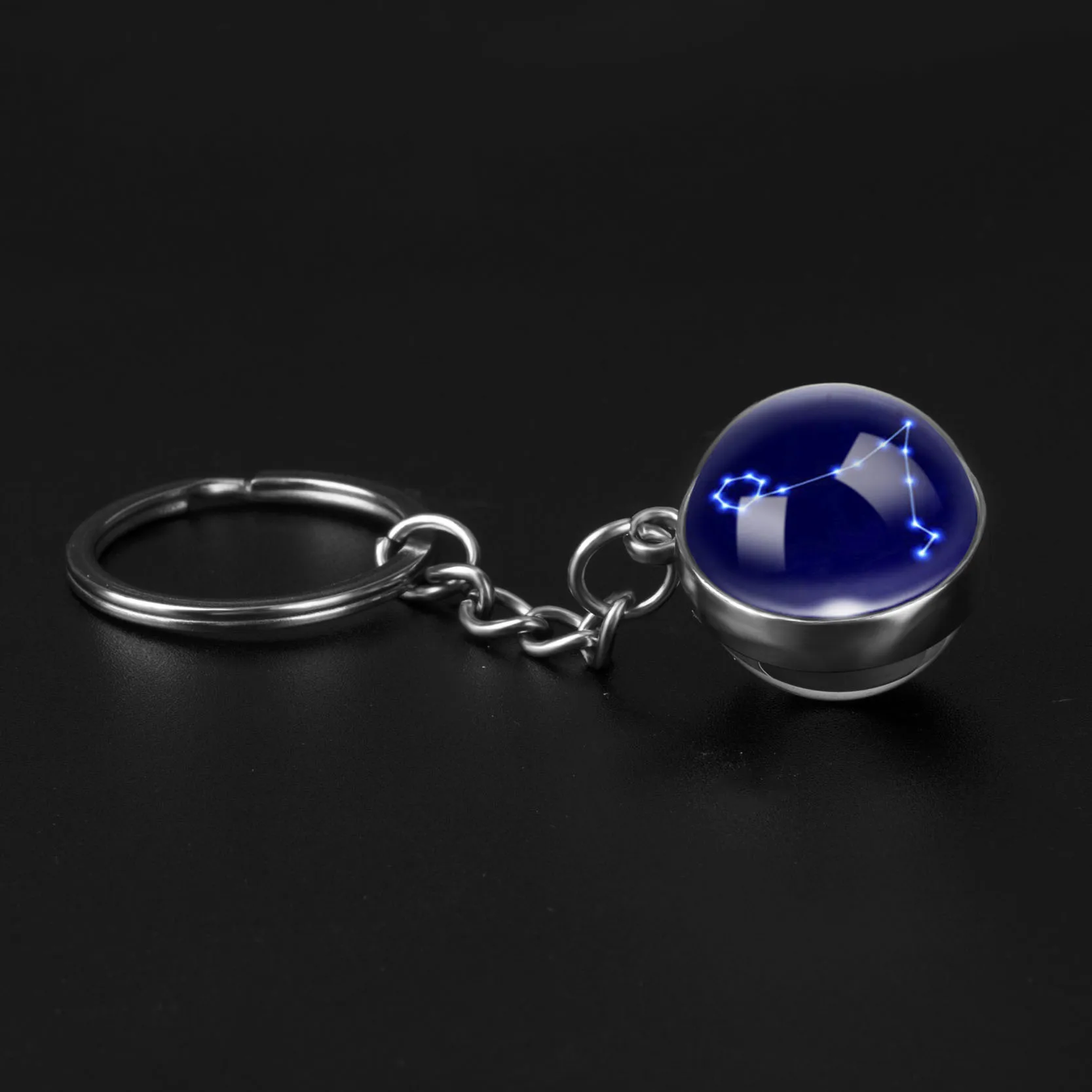 12 брелок для ключей Созвездие модный двухсторонний Кабошон стеклянный шар Знаки