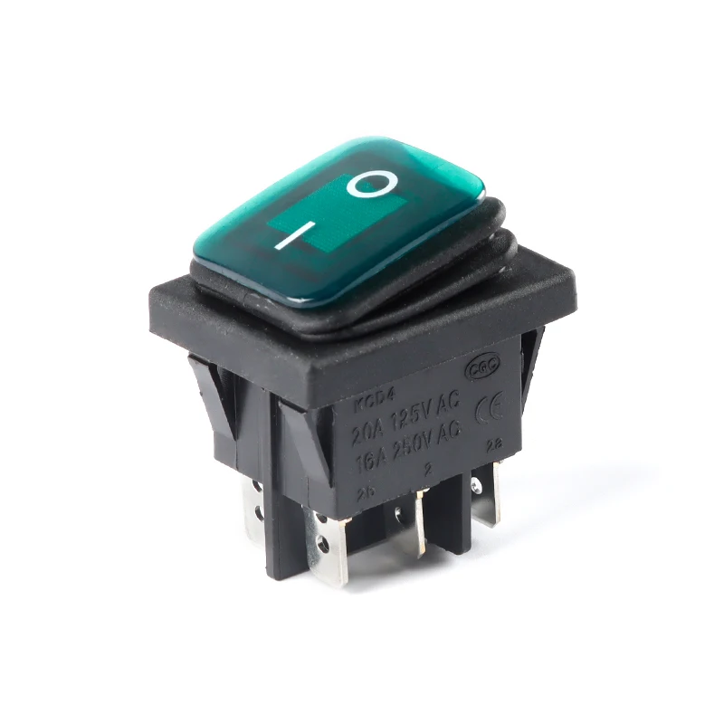 

KCD2 2 ВКЛ-ВЫКЛ ON-OFF-0N 4-контактный 6-контактный сверхмощный герметичный водонепроницаемый автоматический кулисный переключатель для лодок со светодиодом 16A 20A 250V