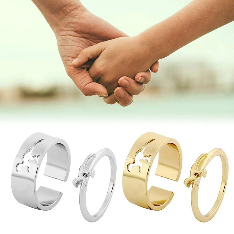 

Cute Little Dinosaur Couples Thin Ring Wide Rings Fashion Simple Engagement Jewelry Statement Women Sweetheart Ring Gift