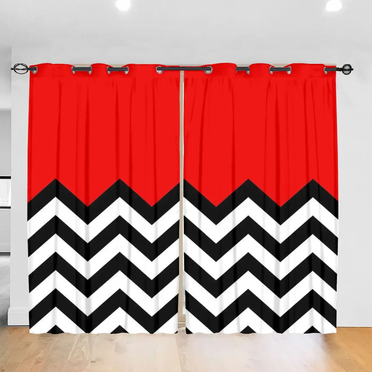 

Twin Peaks - Black Lodge Pattern Bedroom Curtains Living Room Kitchen Decoration Blinds Roman Blinds Roller Curtain