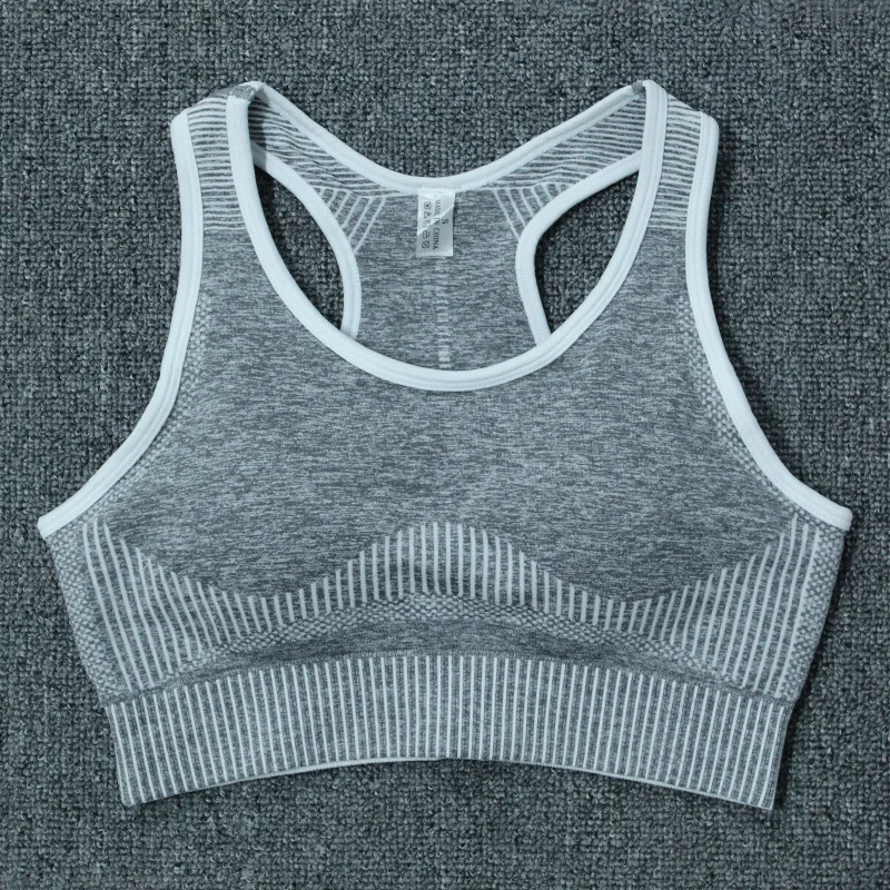 

Yoga Seamless Knitted Hip High Waist Stretch Pants Fitness Yoga Suit Sports Suit Vest Suit Women