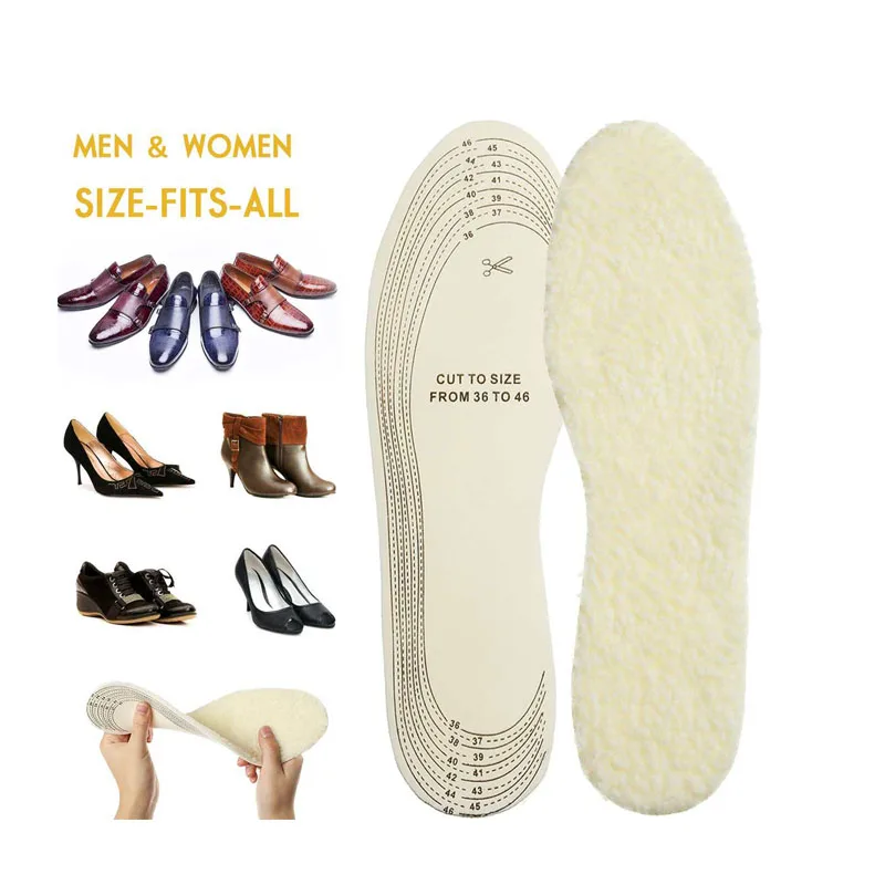 Унисекс Стельки с внутренней подошвой для обуви сделай сам зимние теплые мягкие