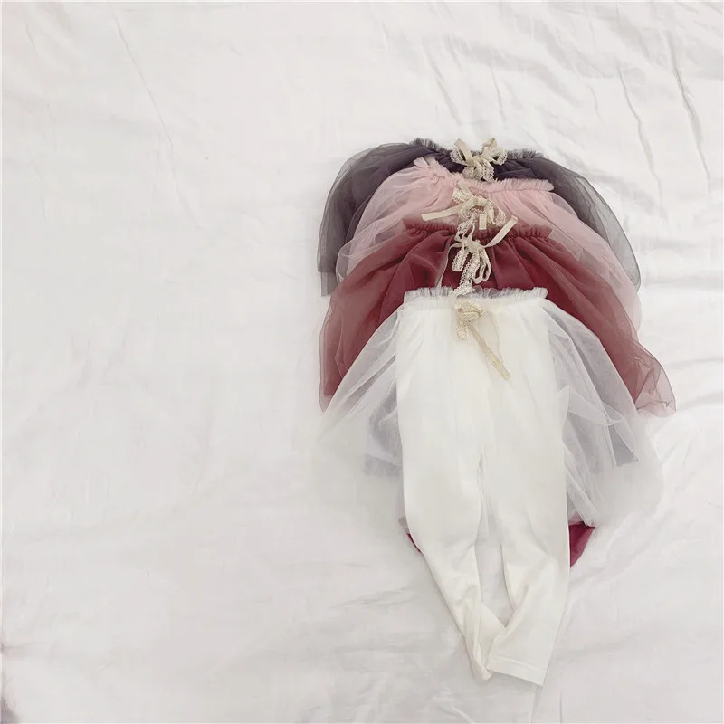 Осенняя детская одежда плинтусы для девочек леггинсы из двух частей с имитацией